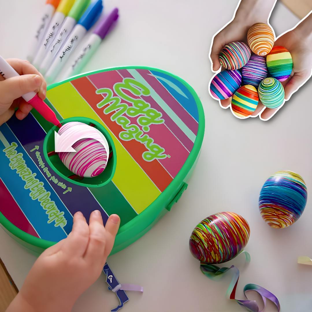 Easter Egg Decorating Kit With Colorful Paints And Accessories