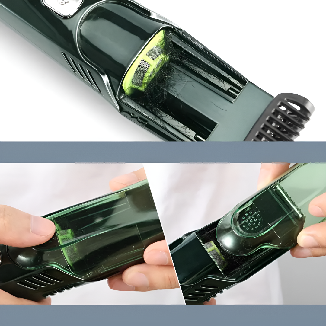 Waterproof Vacuum Beard Trimmer Rechargeable For Men Grooming