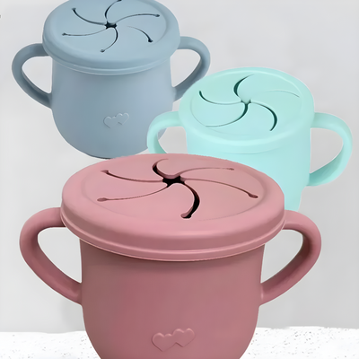 Spill Proof Toddler Snack Cup Non Spill Kids Snack Container