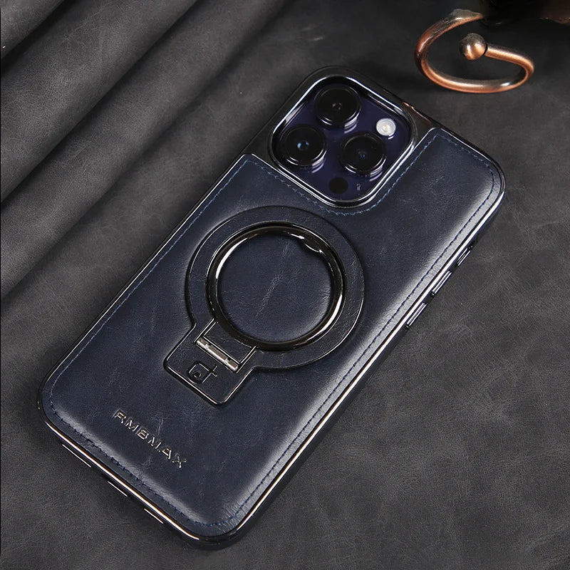 Leather Magnetic Phone Case Stand Holder For Mobile Devices