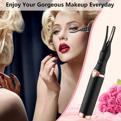 Heated Eyelash Curler Electric Lash Perm Tool For Long Curling