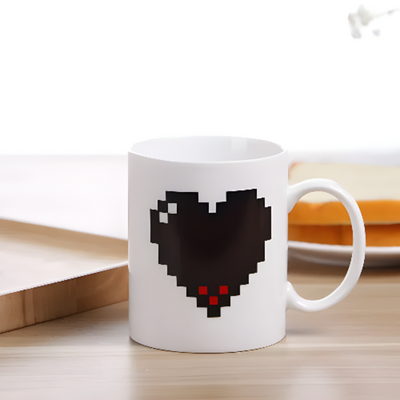 Minecraft Mug Heart Design Ceramic Coffee Cup Gift