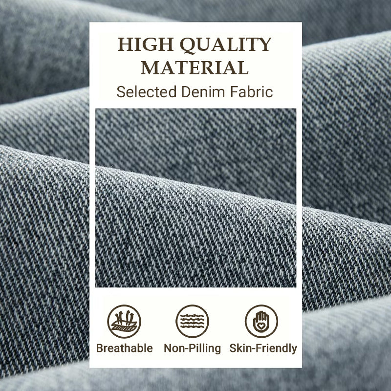 Men's Loose Straight Jeans Comfortable Durable Casual Denim Pants