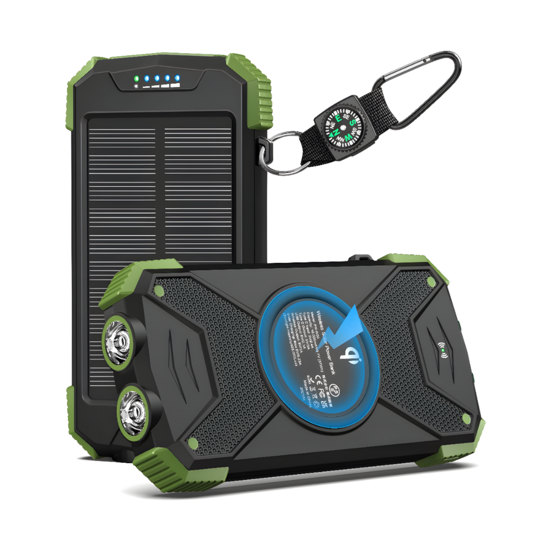 Portable Wireless Solar Charger Efficient Outdoor Power Bank