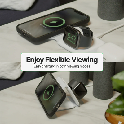 Foldable Wireless Charging Station 3 In 1 Multi-Device Charger