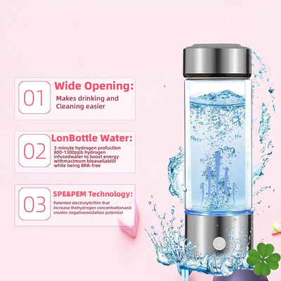 Hydrogen Water Bottle Portable Ionizer For Healthy Hydration