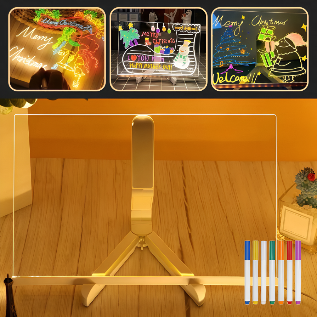 LED Light Up Drawing Board Creative Art Toy For Kids