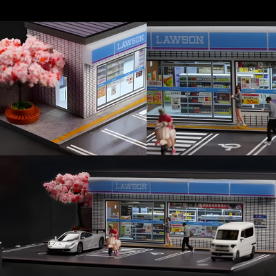 Urban Street Displays For Model Cars 164 Scale Miniature Scenes