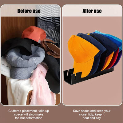 7 Compartment Acrylic Baseball Cap Display Stand Organizer Holder