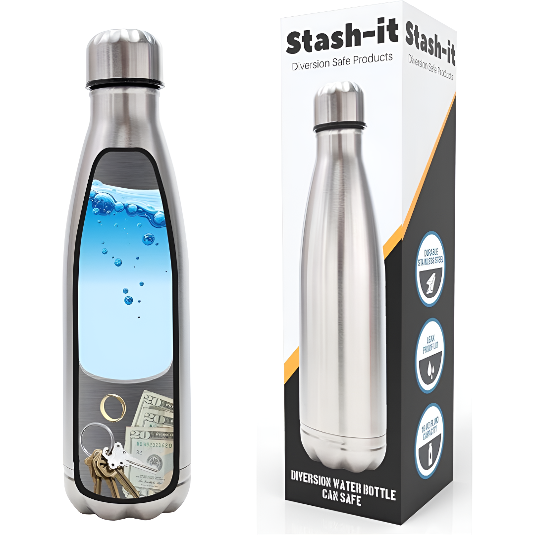 Discreet Storage Bottle With Hidden Compartment For Drinks