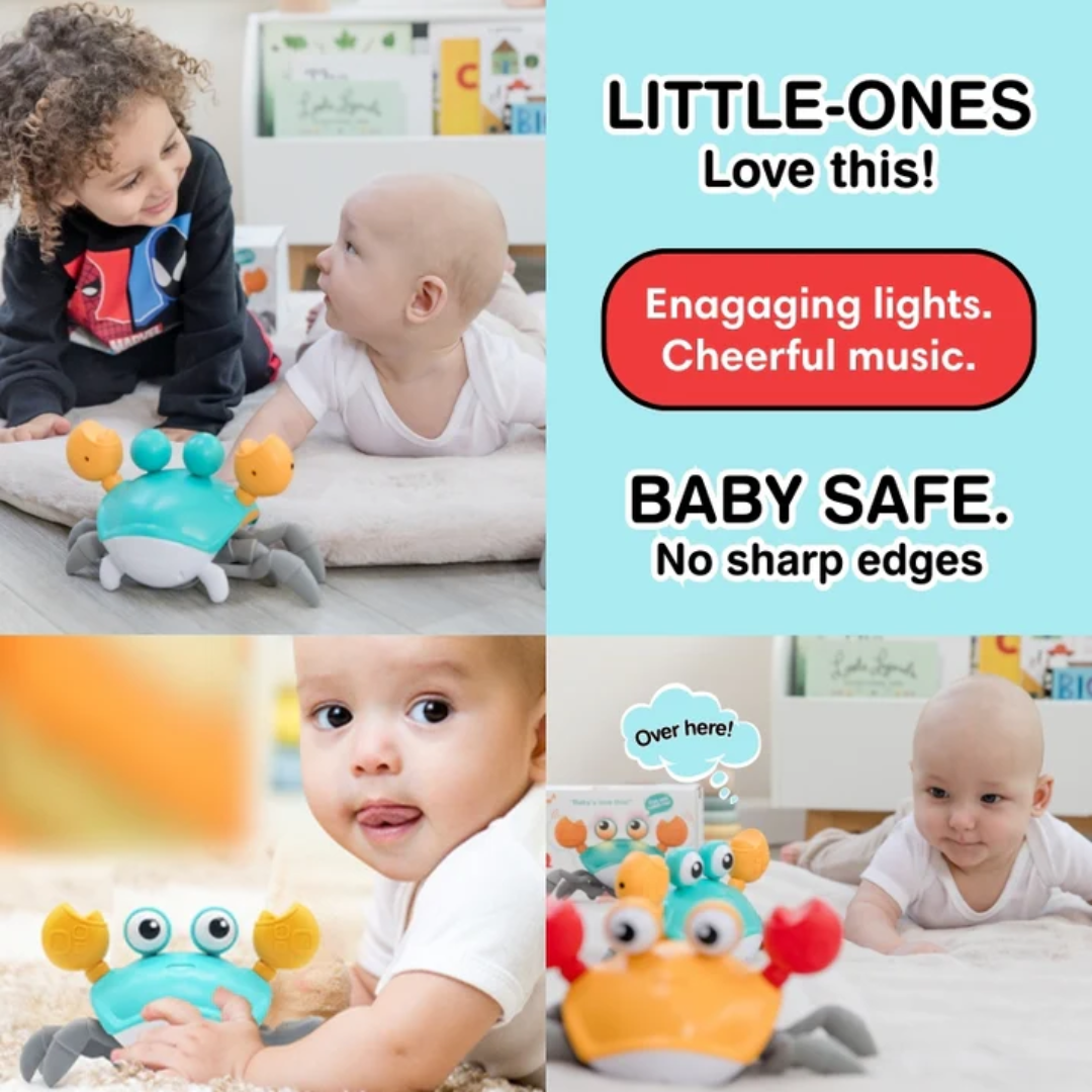 Tummy Time Toy Crawling Crab For Infant Development And Play