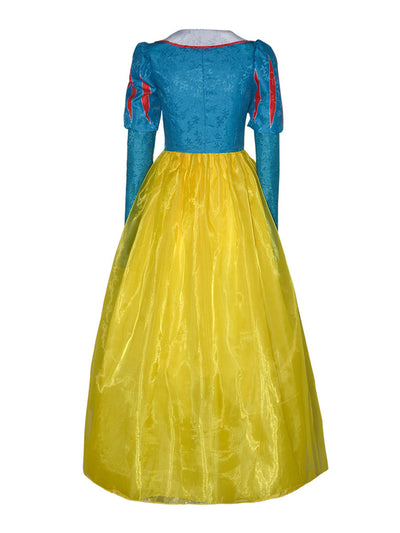 Women Princess Dress Long Sleeve Elegant Maxi Costume For Adults