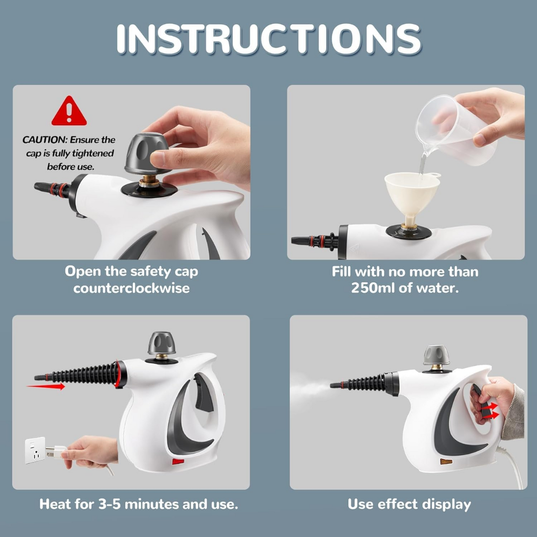Handheld Steam Cleaner Portable Powerful Steam Cleaning Tool