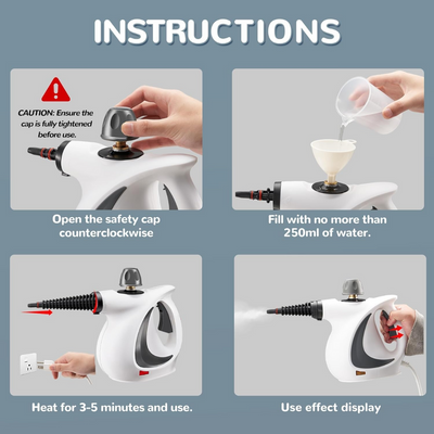 Handheld Steam Cleaner Portable Powerful Steam Cleaning Tool