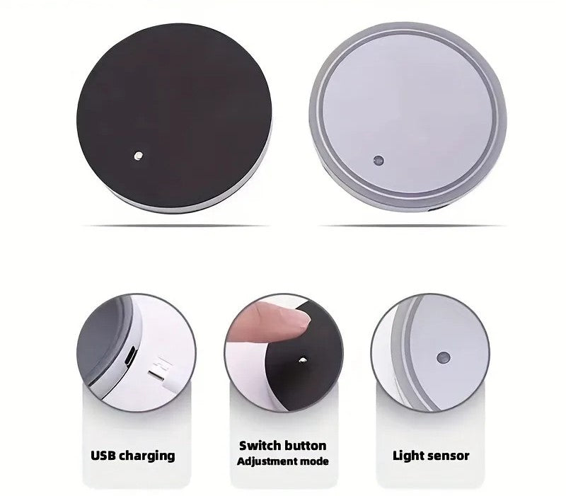 USB LED Car Cup Holder Light Luminous Anti Slip Waterproof Interior