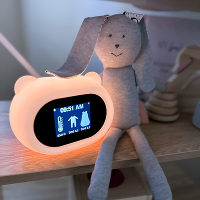 Baby Room Thermometer With Soft Nightlight For Nursery Comfort
