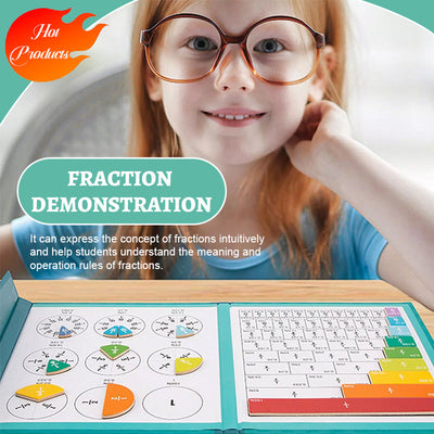 Magnetic Fraction Disk Demonstrator Educational Math Teaching Tool