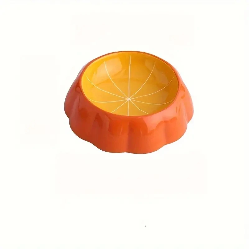 Ceramic Pet Bowl With Fruit Design Anti-Tip Food And Water Feeder