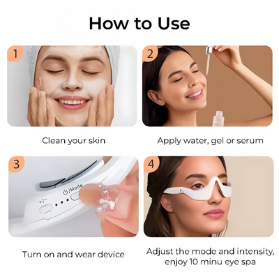Red Light Therapy Eye Bags Device For Wrinkle And Puffiness Reduction