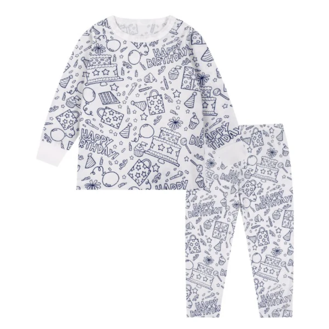 DIY Coloring Pajamas For Kids Creative Fun Wearable Art Set