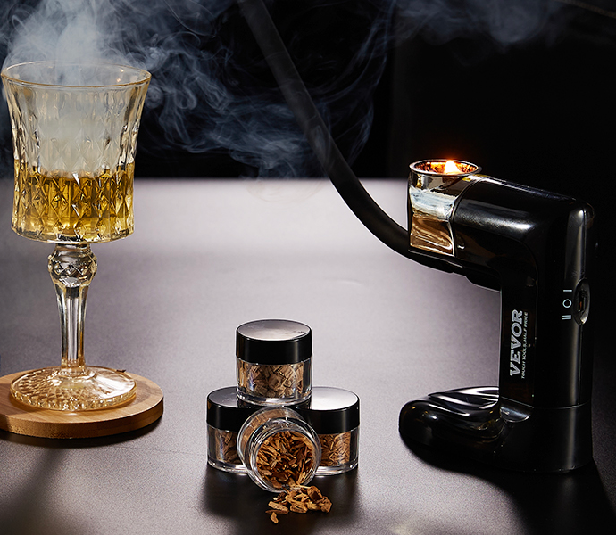 Cocktail Smoker Gun Kit Wood Smoke Infuser With Four Flavor Chips