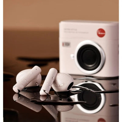 True Wireless Bluetooth Earbuds Retro Camera Style Semi-In-Ear Comfort