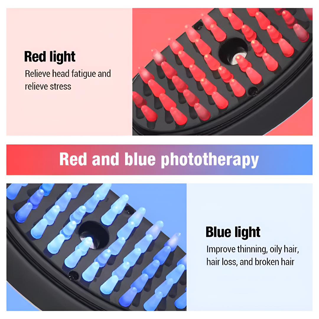 Red Light Therapy Hair Growth Brush For Thicker Healthier Hair