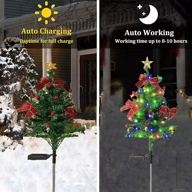 Solar Christmas Tree Lights Outdoor Waterproof LED Decorations