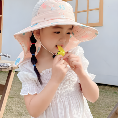 Wide Brim Sun Hat For Kids With UPF 50 Plus Protection