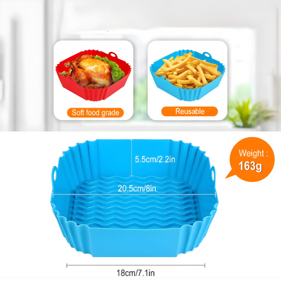Silicone Air Fryer Mat Nonstick Heat Resistant Cooking Tray