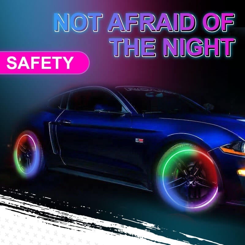 Waterproof LED Wheel Lights For Cars And Bikes Durable Bright