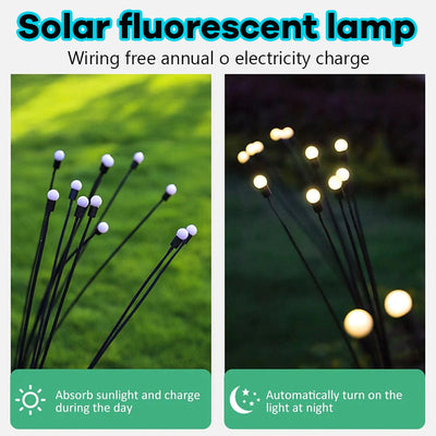 Solar Garden Light Starburst Outdoor Decorative Swing Lamp