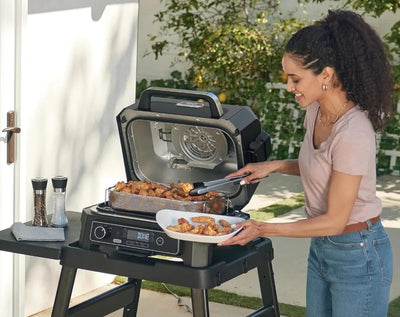 Outdoor Grill And Smoker XL 4-in-1 Electric BBQ Air Fryer Bake