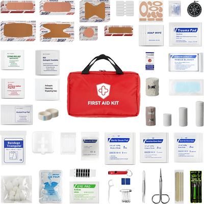 Compact Emergency First Aid Kit With 192 Essential Medical Supplies