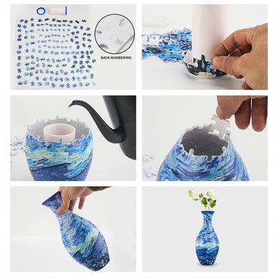 3D Puzzle Vase Creative Decorative Floral Design Kit