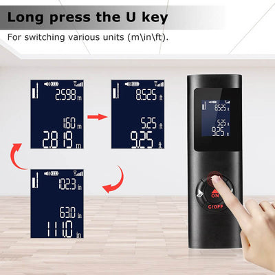 Laser Distance Meter Accurate Measuring Tool For Construction And Home