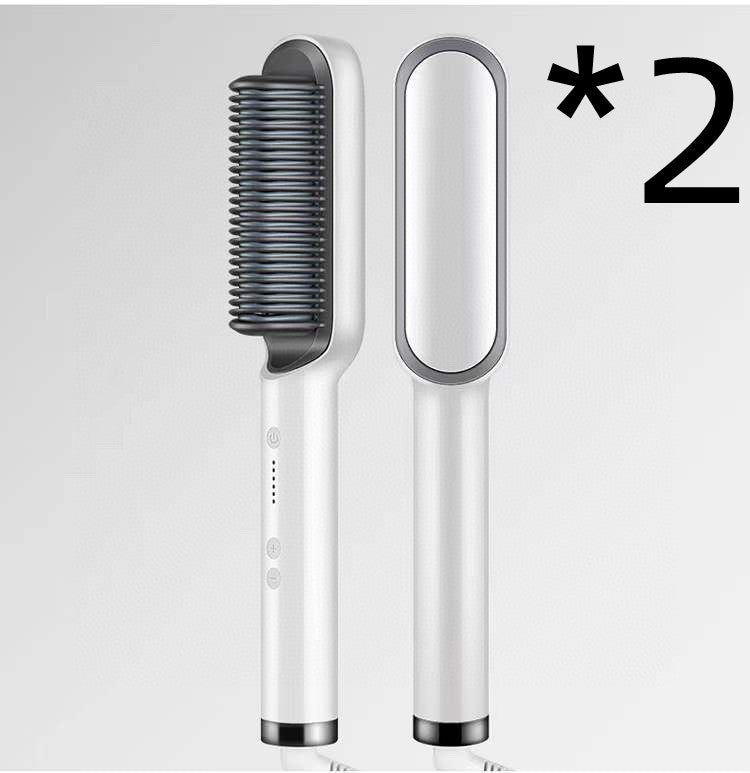 2 In 1 Hair Straightener Hot Comb Curling Tong Electric Brush
