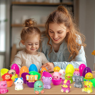 24 PCS Easter Squishy Toys Prefilled Slow Rising Eggs Set
