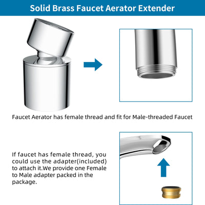 Kitchen Faucet Aerator Water Saving Flow Control Attachment