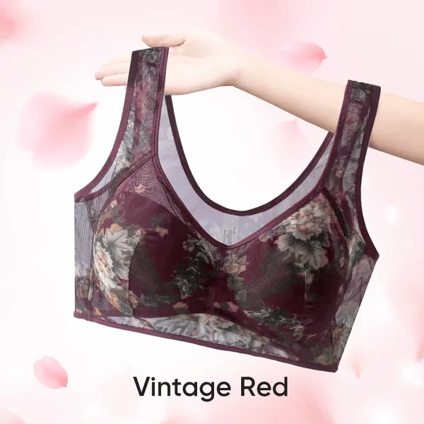 Lace Cooling Comfort Bra Soft Breathable Wireless Design