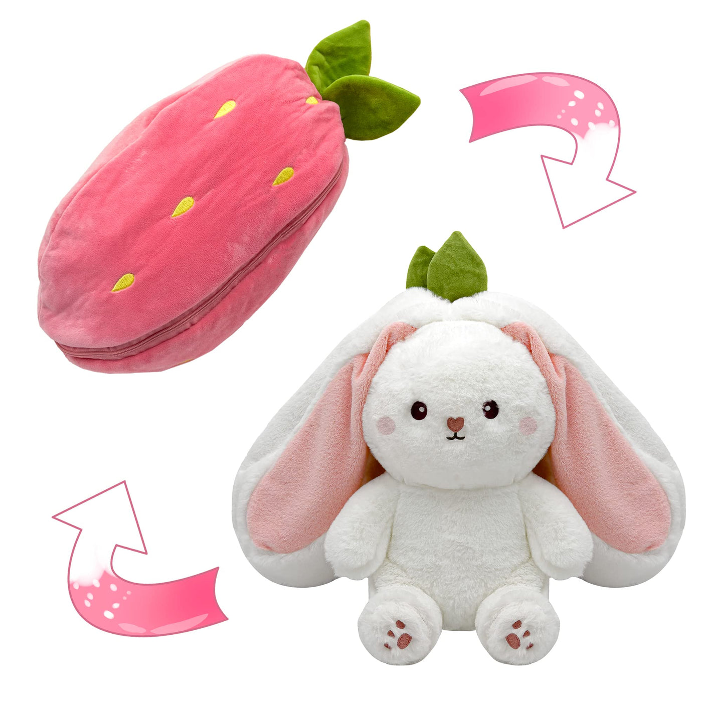 Strawberry Bunny Plush Toy Cute Little Rabbit Fruit Doll Plush