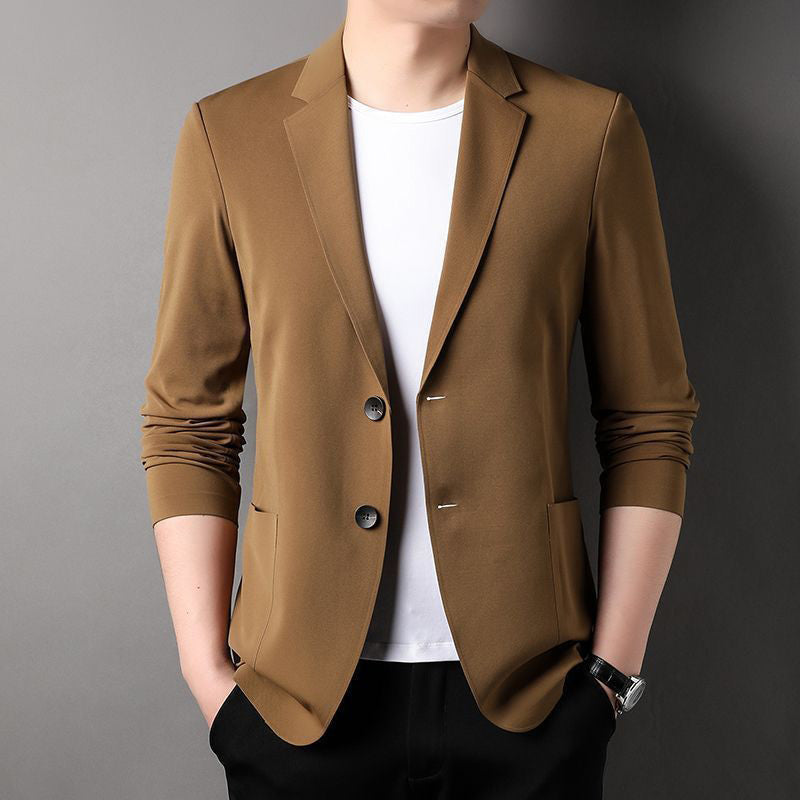Men's Summer Lightweight Suit Jacket Wrinkle Proof Ice Silk