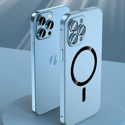 Magnetic Charging Phone Case Matte Protective Anti-collision Cover