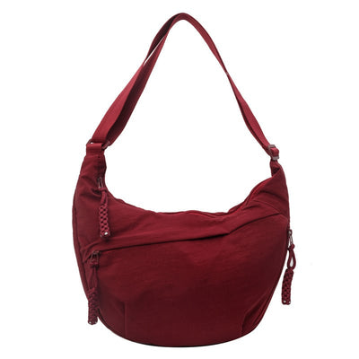 Women's Nylon Crossbody Bag Plain Color Fashion Hobo Style Tote
