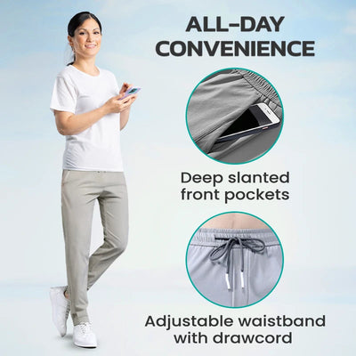 Unisex Quick Dry Stretch Pants Pull-on Lightweight Comfort