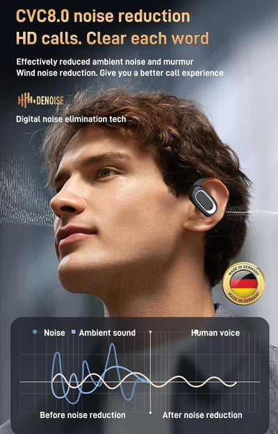 3D Surround Bluetooth Headphones Open Ear Wireless Sound