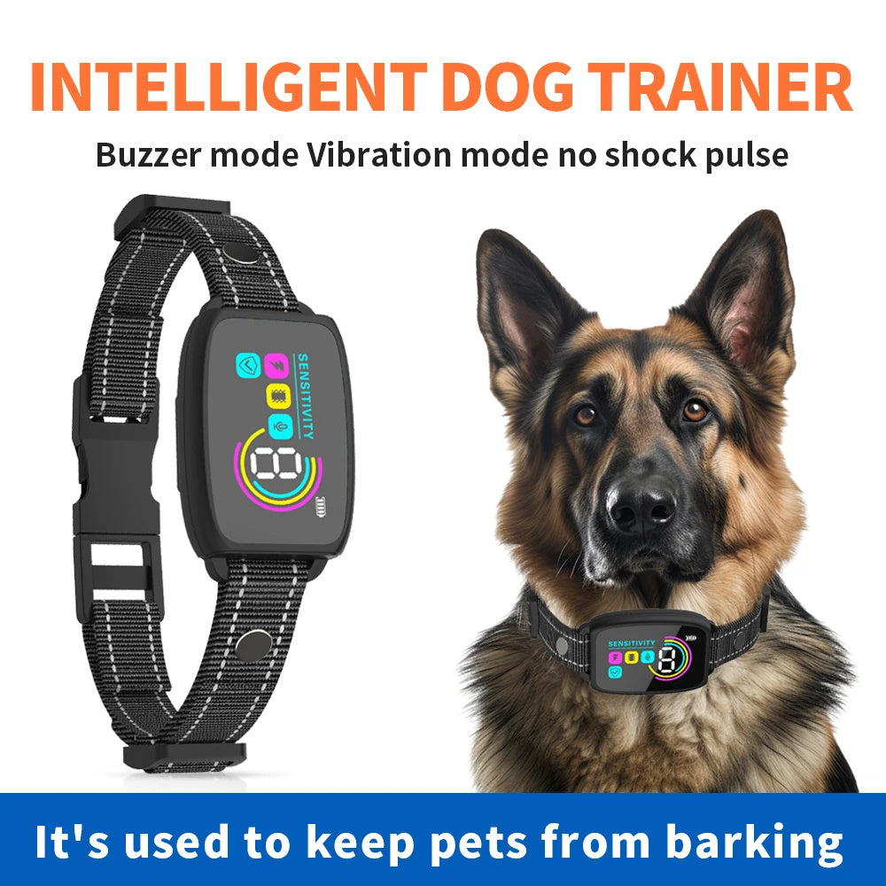 Anti Barking Dog Collar Rechargeable Waterproof Digital Display Collar