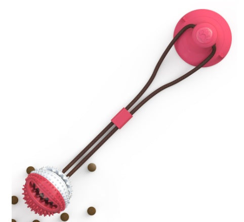 Dog Suction Cup Tug Toy Interactive Chew Ball For Teeth Cleaning