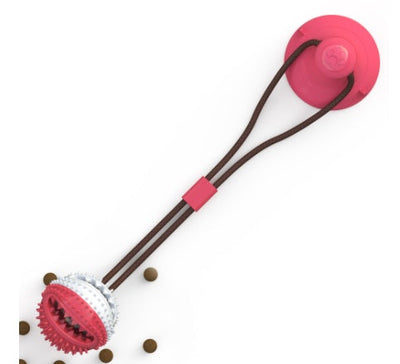 Dog Suction Cup Tug Toy Interactive Chew Ball For Teeth Cleaning