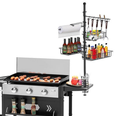 Outdoor BBQ Accessories Caddy 5-in-1 Grill Utensil Storage Rack